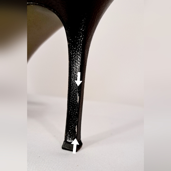 YSL Tribtoo Black Leather Platform Round Toe Stiletto Pumps 6.5 - Picture 14 of 17
